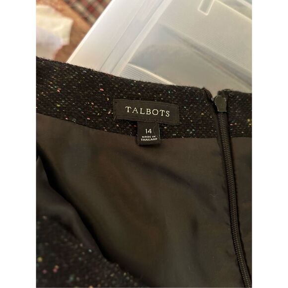 Talbots Petite Tweed Wool Silk Blend Sheath Dress - Picture 4 of 8